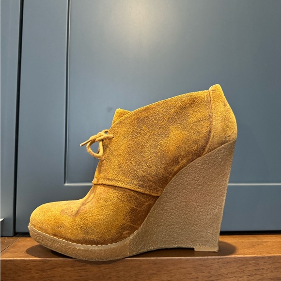 Enzo Angiolini lace up suede wedge booties (10) - Picture 2 of 8
